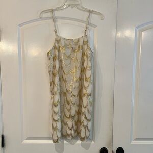 Storia Gold and Cream Mini Dress, new with tags